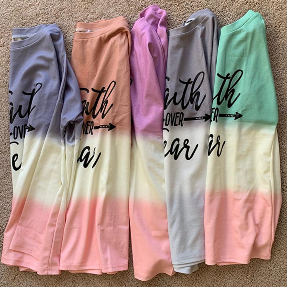Faith Over Fear Tie-Dye Top - Picture 4 of 5